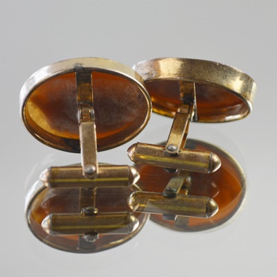 Countess Mara 12K Gold Filled Shell Cameo Cufflinks