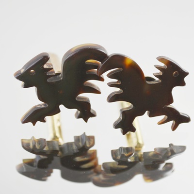 Two Pair of Tortoise Shell Cufflinks