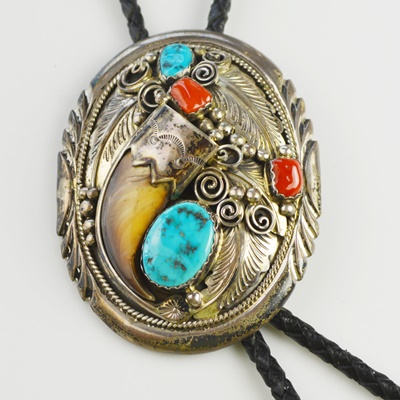 J.W. Toadlena Sterling Silver Bolo