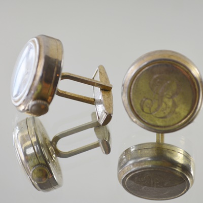 Lanette Ostara Watch Cufflinks and Porcelain Links