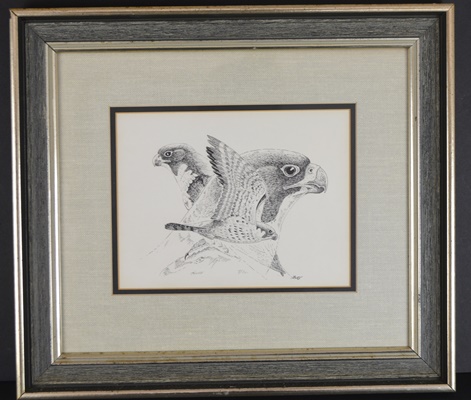 DeVere Burt Eagle Offset Lithograph