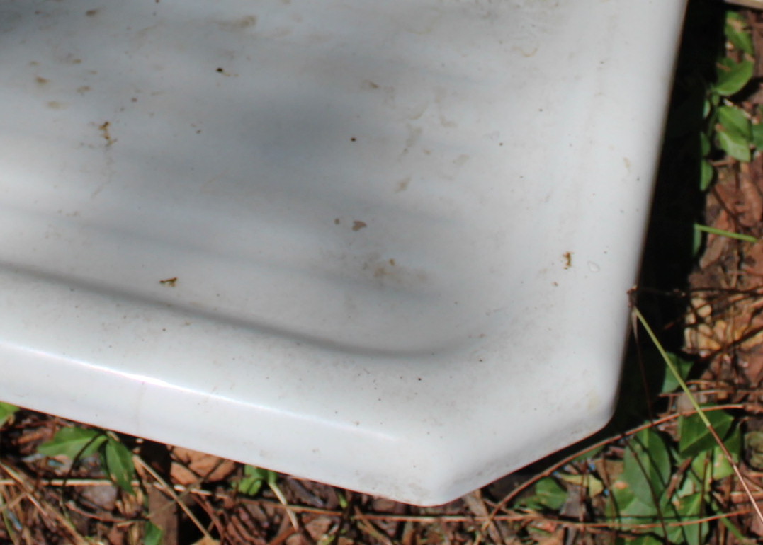 Enamel and Iron Sink With Double Drainboards