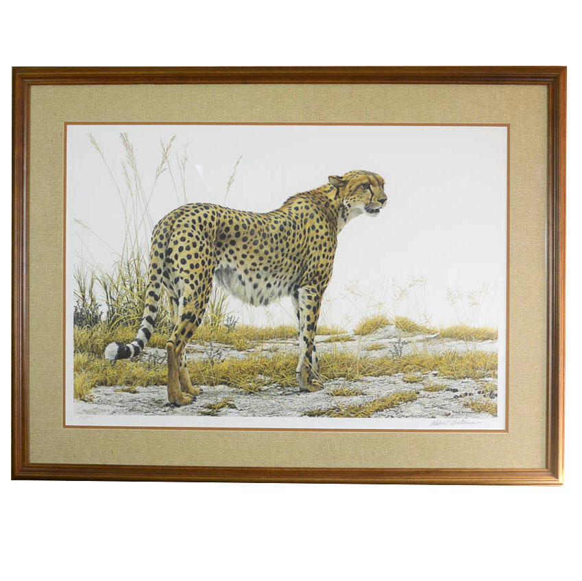 Robert Bateman Signed Offset Lithograph "Cheetah Profile"