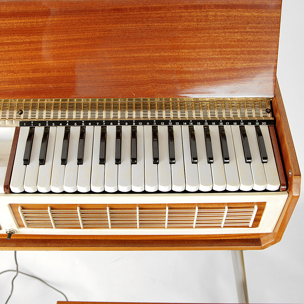 Italian "Pianorgan I"  Electric Reed Organ With Bench by Farfisa