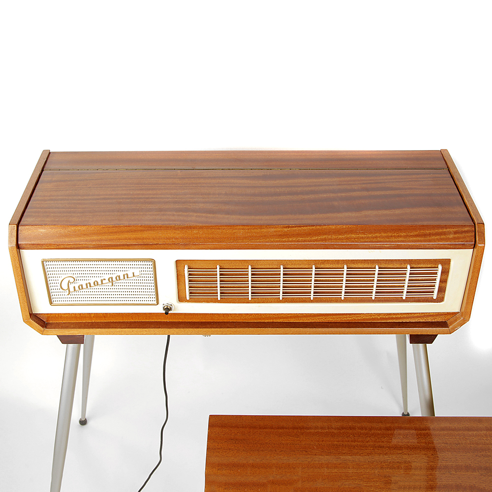 Italian "Pianorgan I"  Electric Reed Organ With Bench by Farfisa