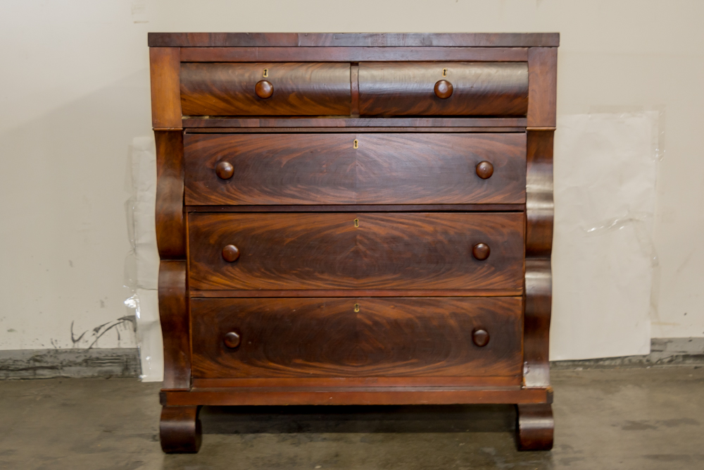 Mid 19th Century Empire Five-Drawer Chest