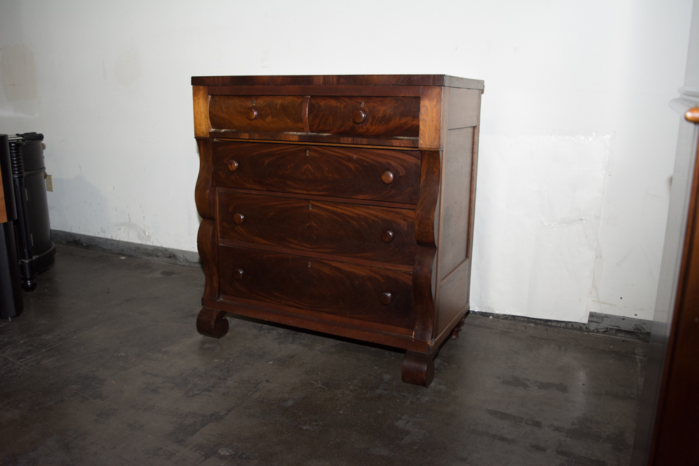 Mid 19th Century Empire Five-Drawer Chest
