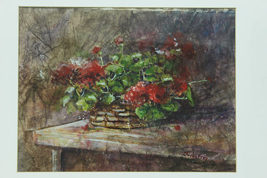 Signed Watercolor Painting by Indiana Artist, Jackie Frey