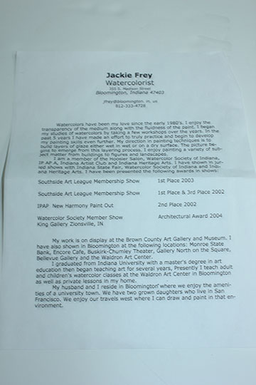 Signed Watercolor Painting by Indiana Artist, Jackie Frey