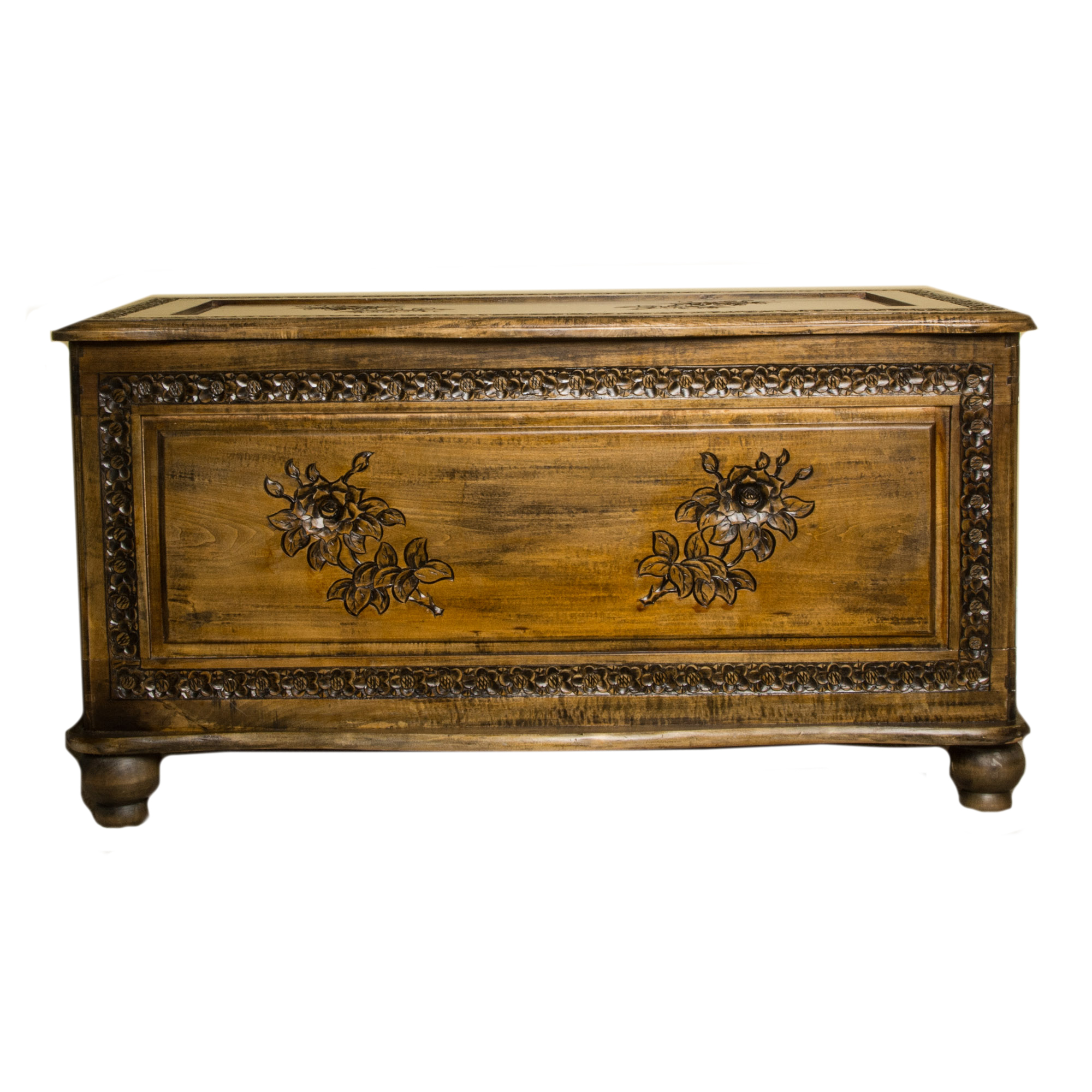 Carved Oak Hope Chest
