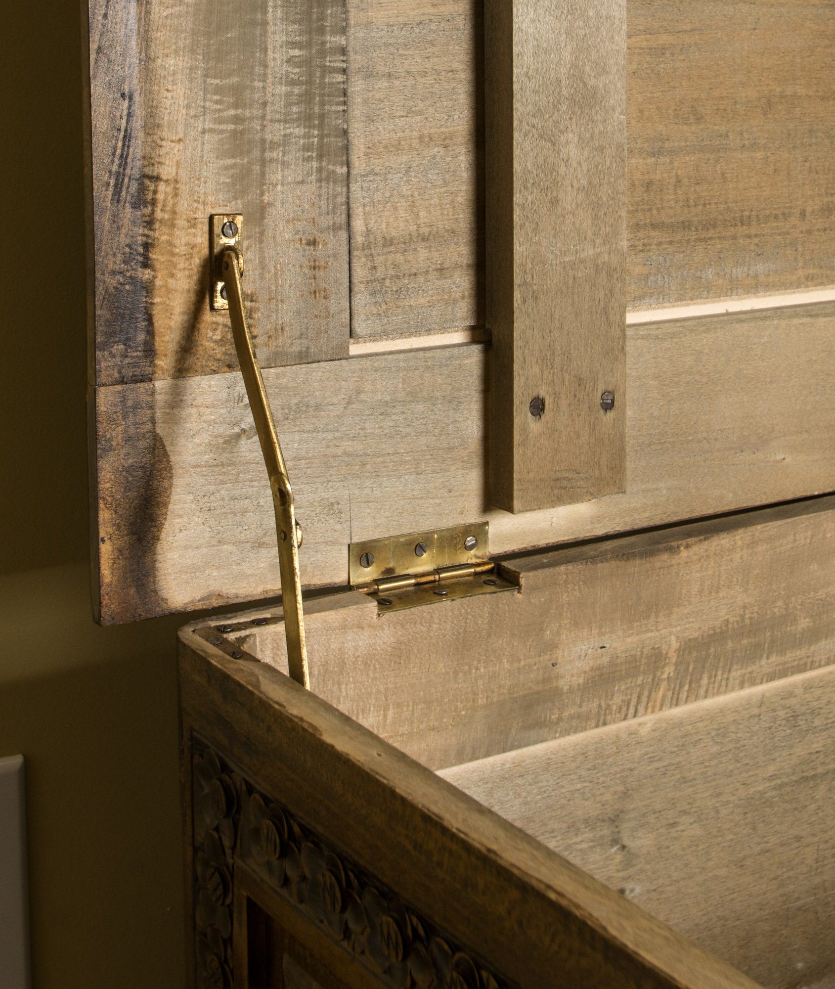 Carved Oak Hope Chest