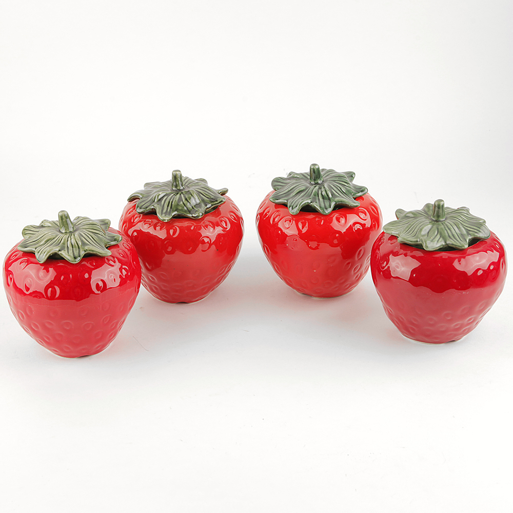 Four Ceramic Strawberry Jars from The House Of Webster