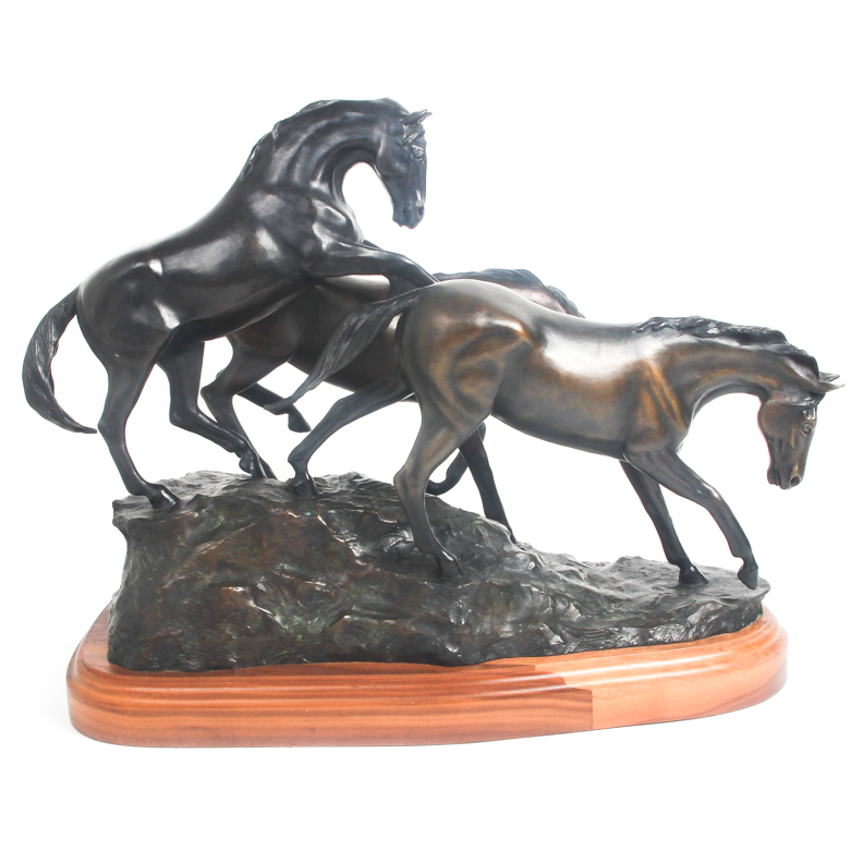 Tom Moss Bronze Sculpture "The Wild Bunch"