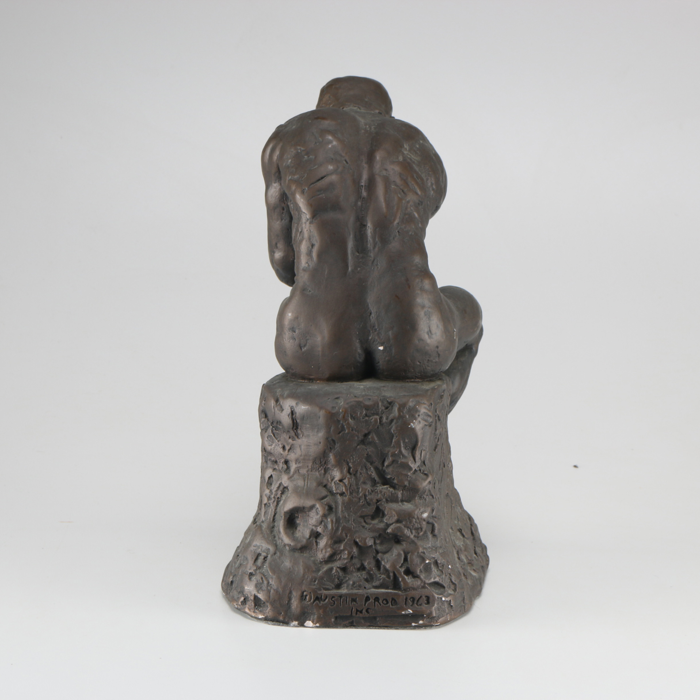 Miniature Reproduction of Rodin's "The Thinker" Sculpture
