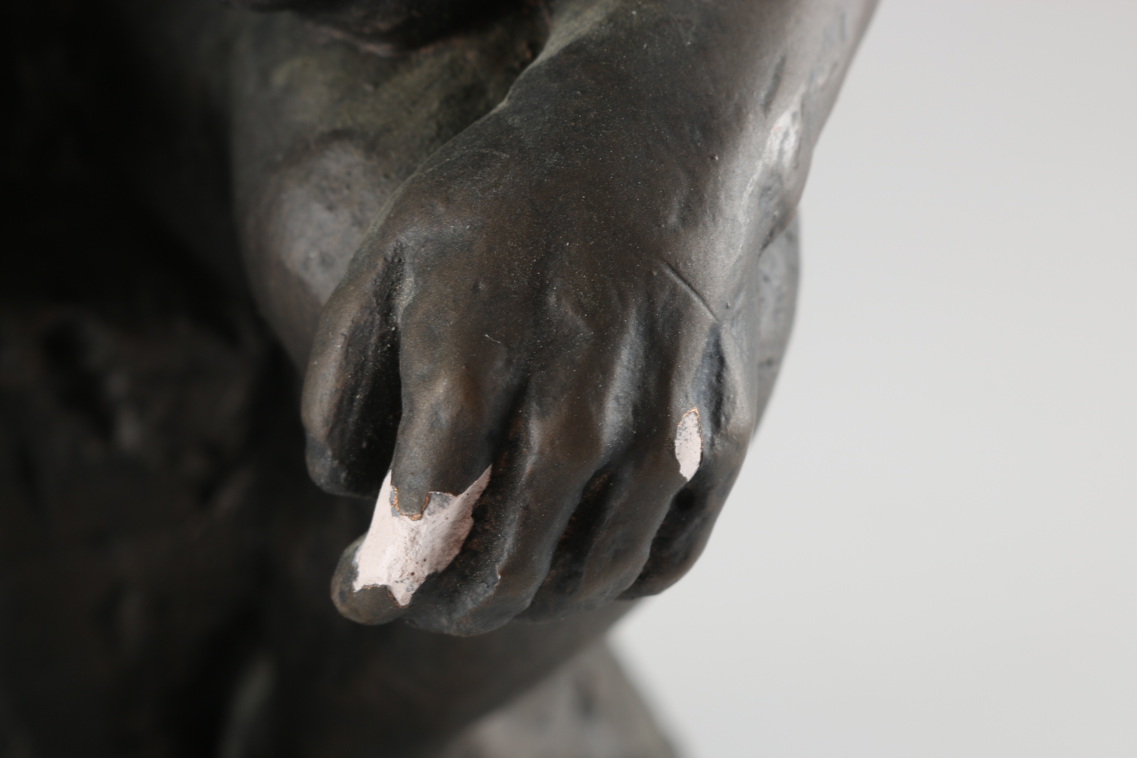 Miniature Reproduction of Rodin's "The Thinker" Sculpture