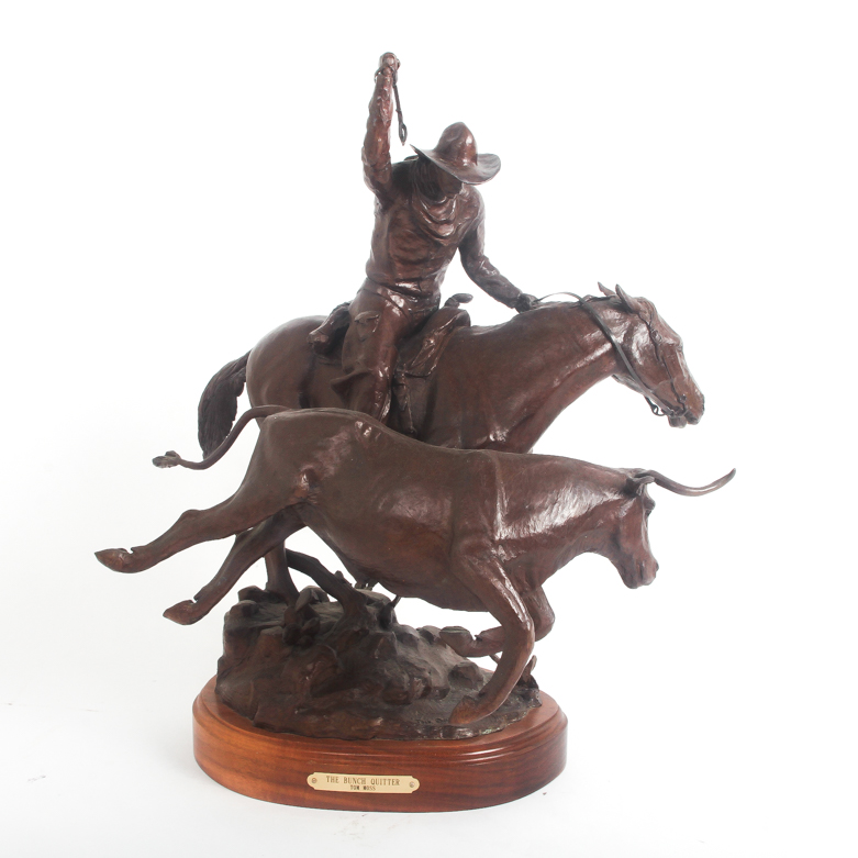 Tom Moss Bronze Sculpture "The Bunch Quitter"