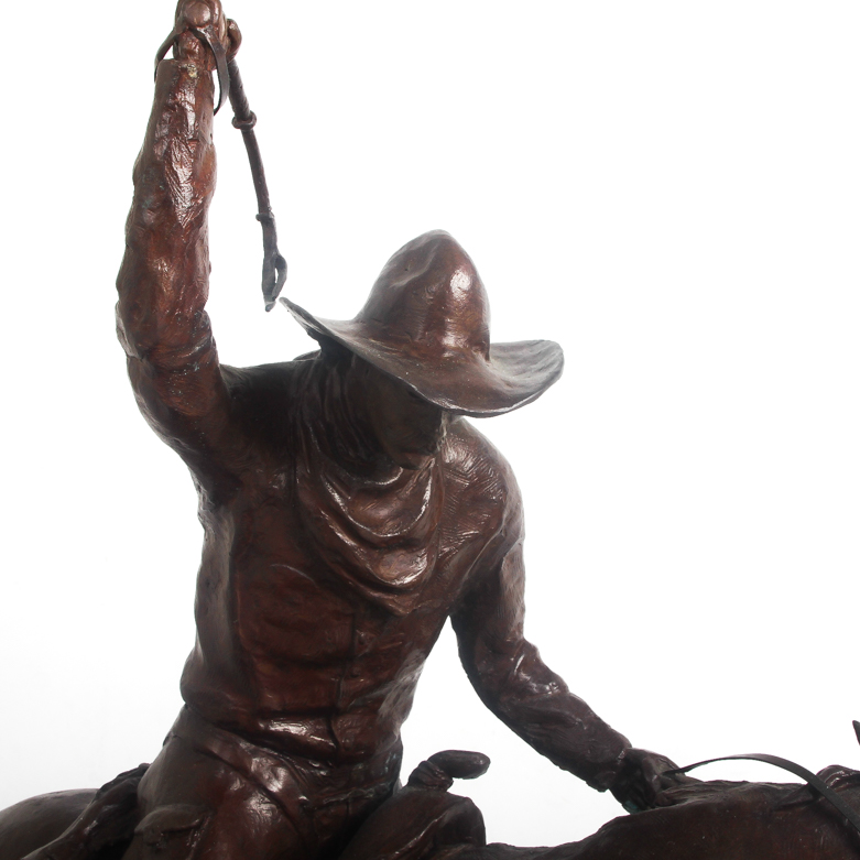 Tom Moss Bronze Sculpture "The Bunch Quitter"