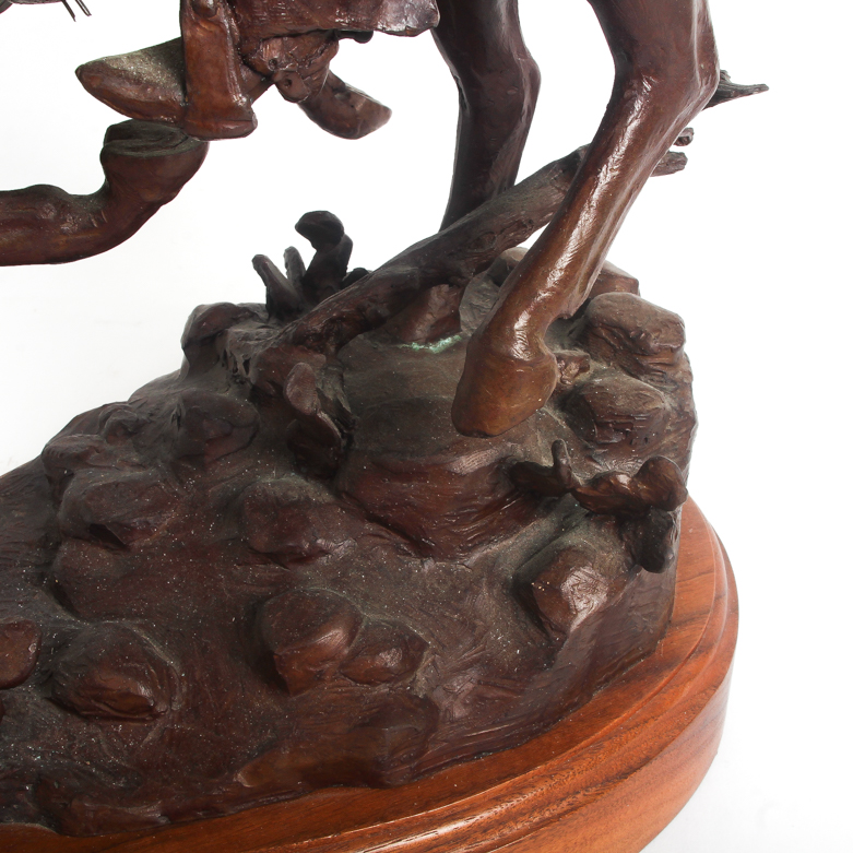 Tom Moss Bronze Sculpture "The Bunch Quitter"