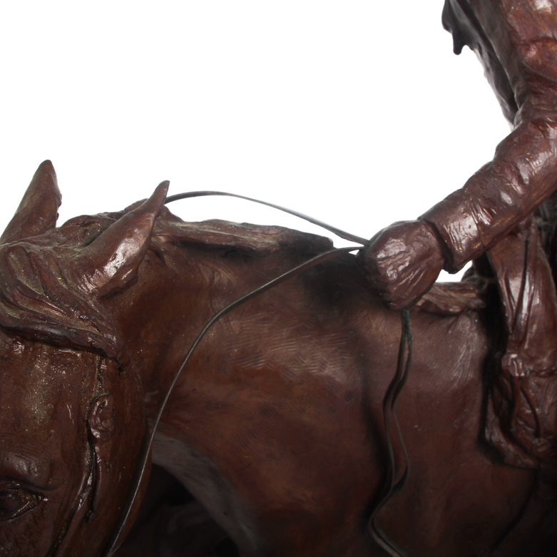 Tom Moss Bronze Sculpture "The Bunch Quitter"