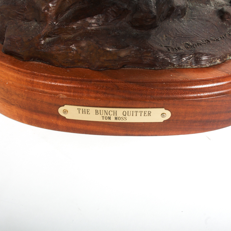 Tom Moss Bronze Sculpture "The Bunch Quitter"