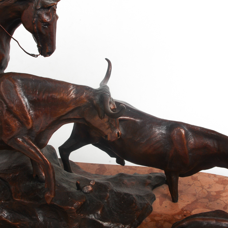 Tom Moss Bronze Sculpture "Red River Crossing"