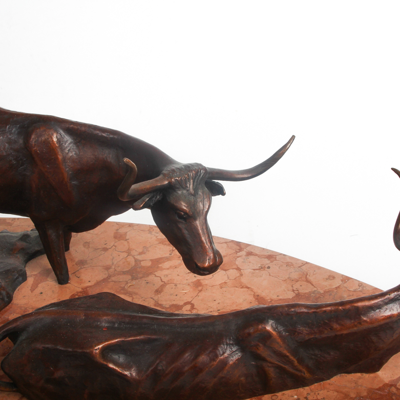 Tom Moss Bronze Sculpture "Red River Crossing"