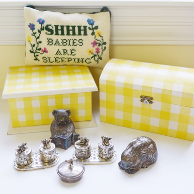 Sterling Silver Boardman Baby Trinket Box, Reed & Barton Music Boxes and Other Boxes