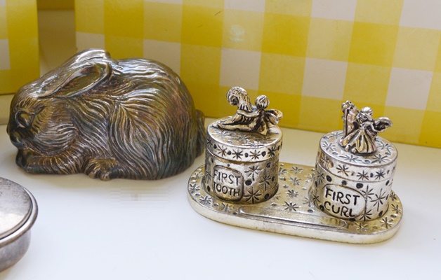 Sterling Silver Boardman Baby Trinket Box, Reed & Barton Music Boxes and Other Boxes