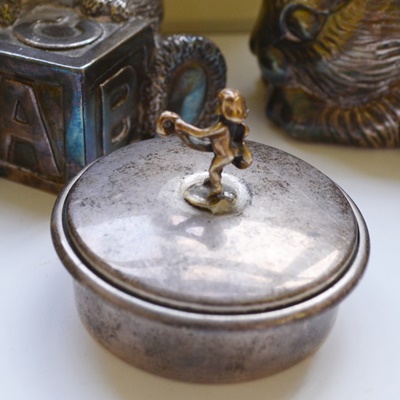 Sterling Silver Boardman Baby Trinket Box, Reed & Barton Music Boxes and Other Boxes