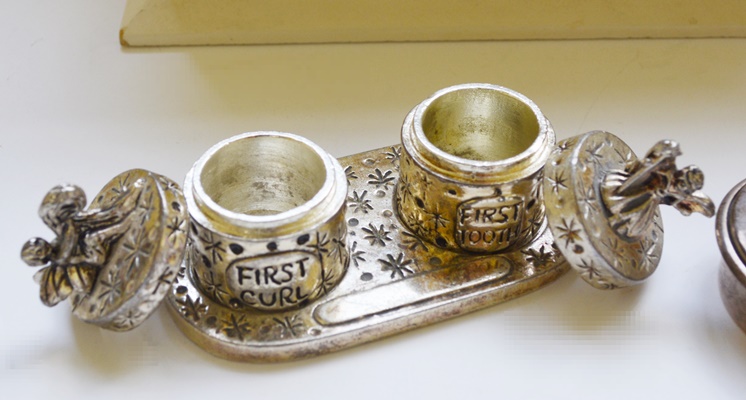 Sterling Silver Boardman Baby Trinket Box, Reed & Barton Music Boxes and Other Boxes