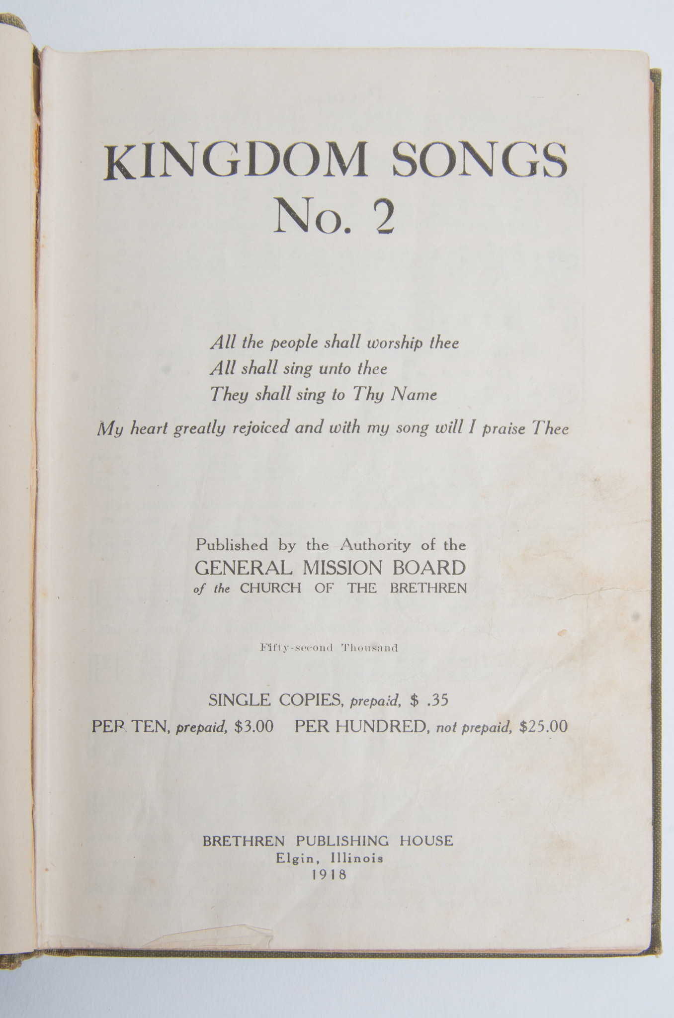 Vintage Hymns of Soldiers and War Ration Books