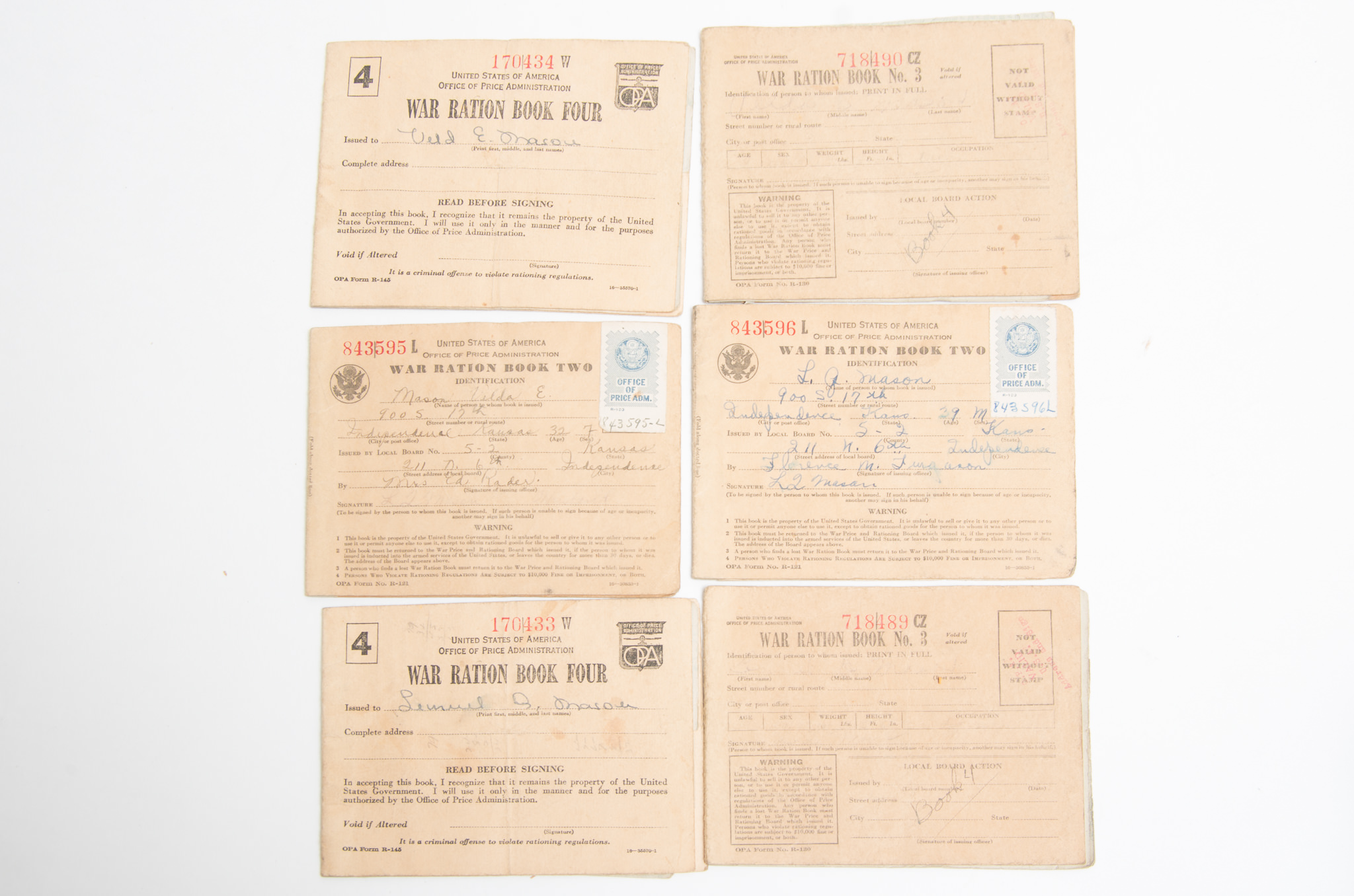 Vintage Hymns of Soldiers and War Ration Books