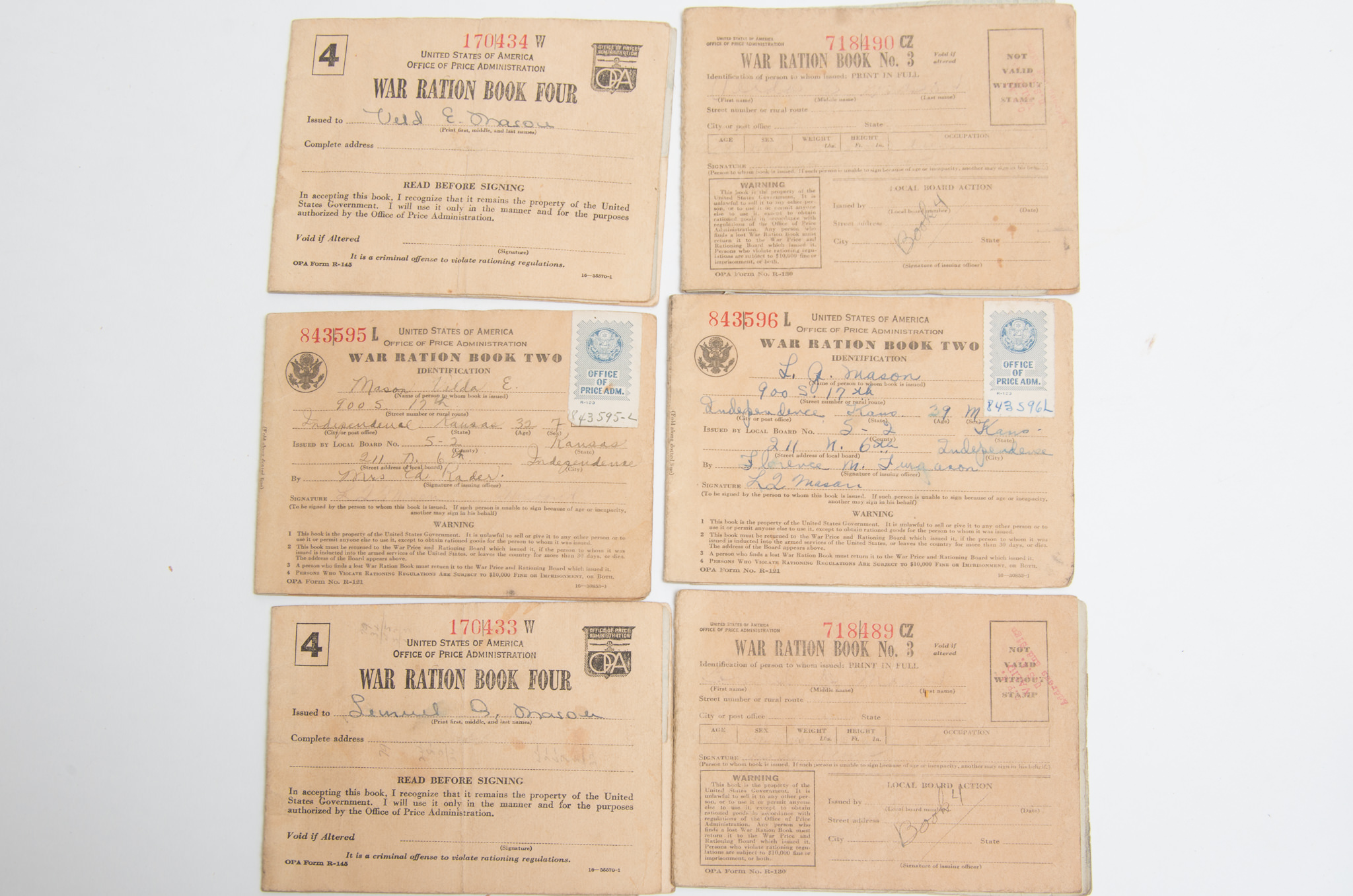 Vintage Hymns of Soldiers and War Ration Books