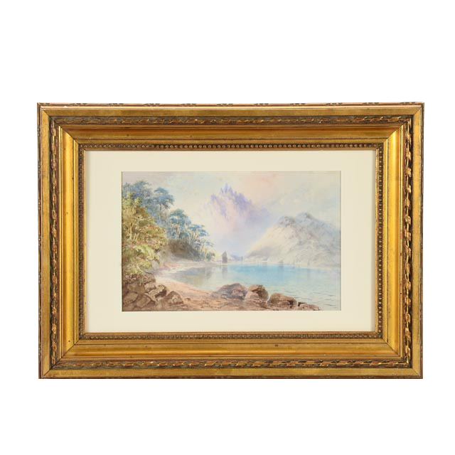 A. C. Cree Signed Watercolor "Lake Wakatipu, New Zealand"