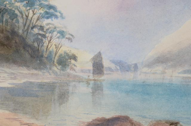 A. C. Cree Signed Watercolor "Lake Wakatipu, New Zealand"