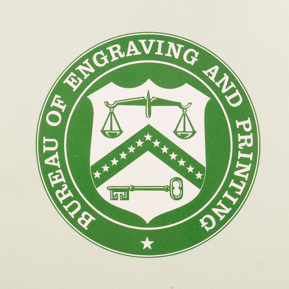 U.S. Mint Uncut One Dollar Bill Sheet