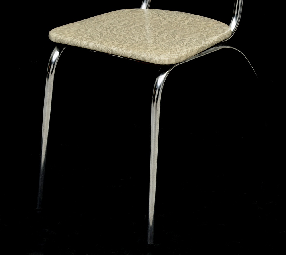 Set of Four Mid Century Chrome Craft Dinette Chairs and Table