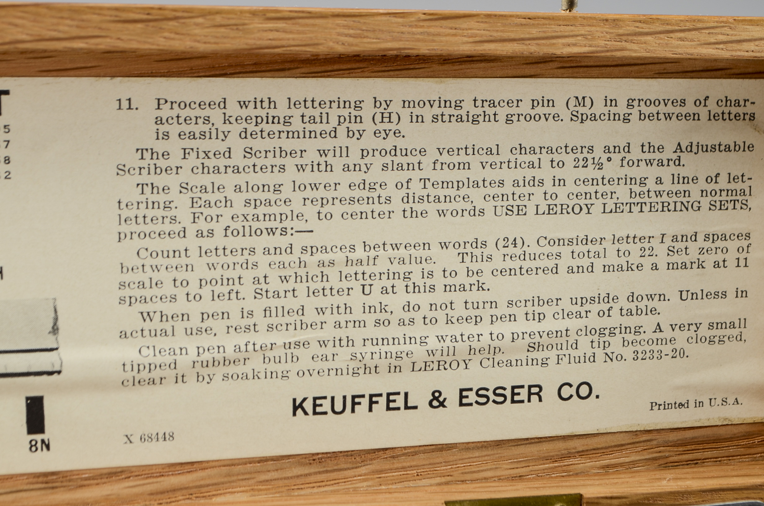 Vintage Keuffel & Esser Leroy Lettering Set
