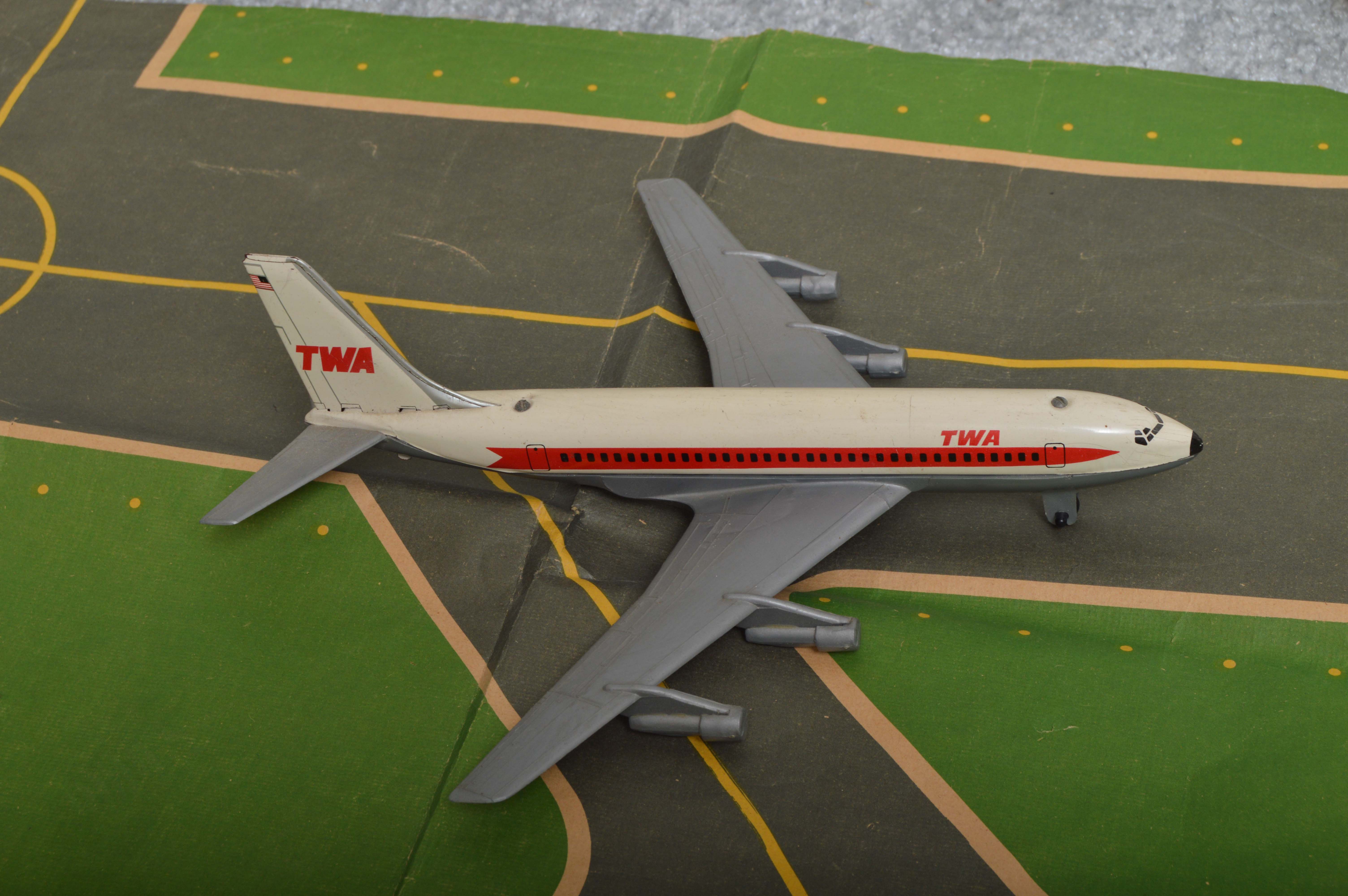 Vintage Toy Airport Terminal and Tarmac