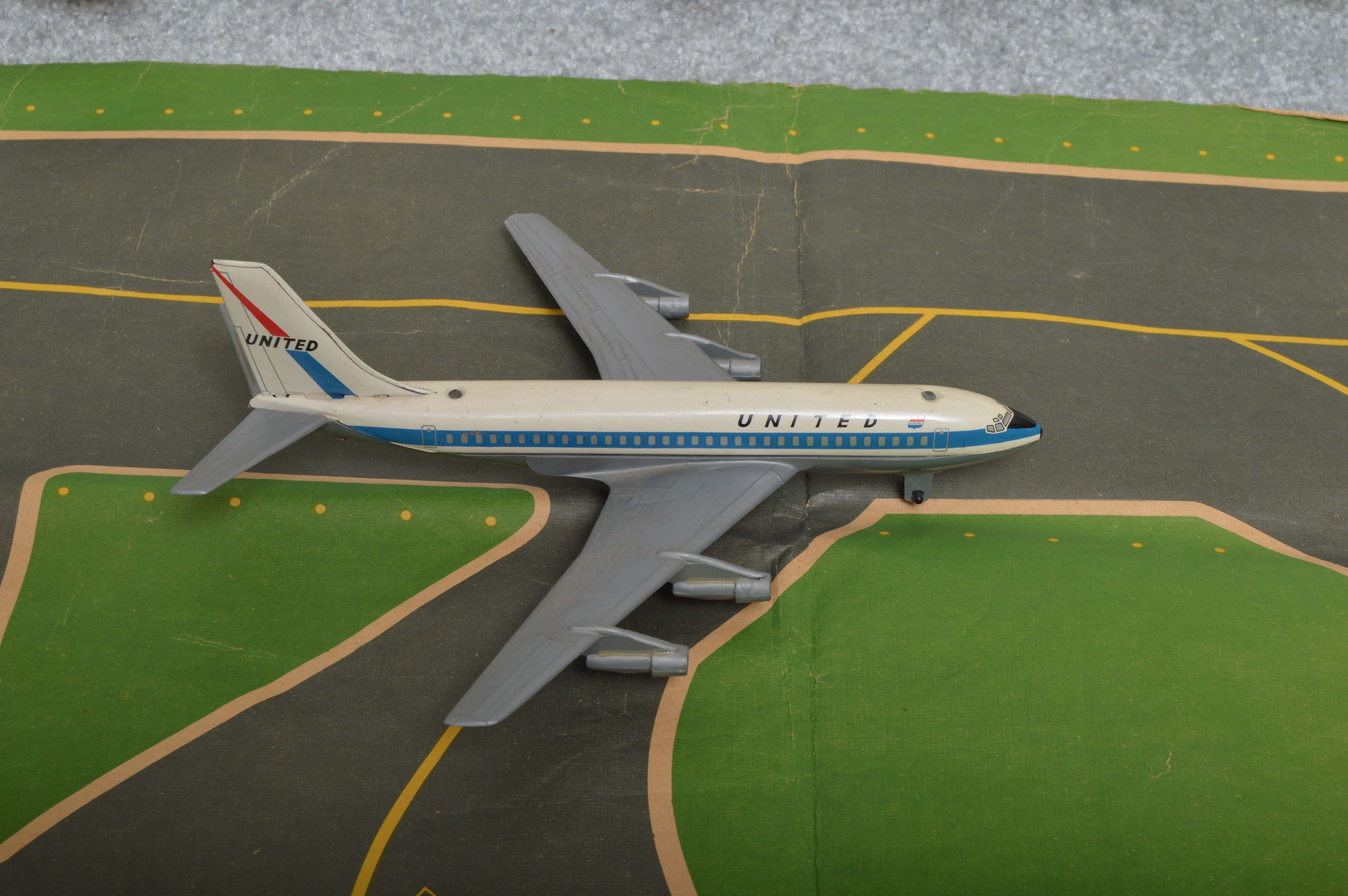 Vintage Toy Airport Terminal and Tarmac