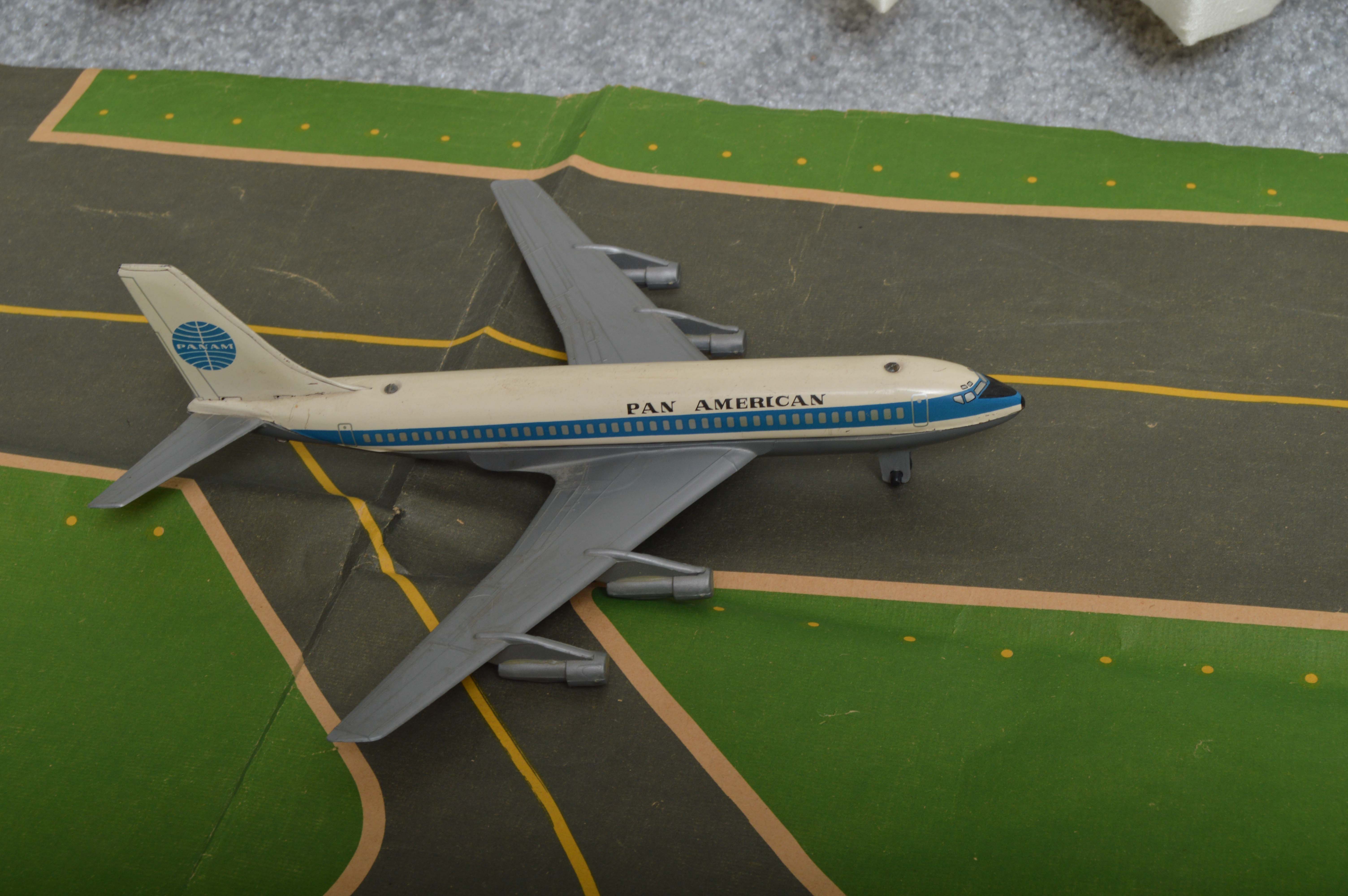 Vintage Toy Airport Terminal and Tarmac