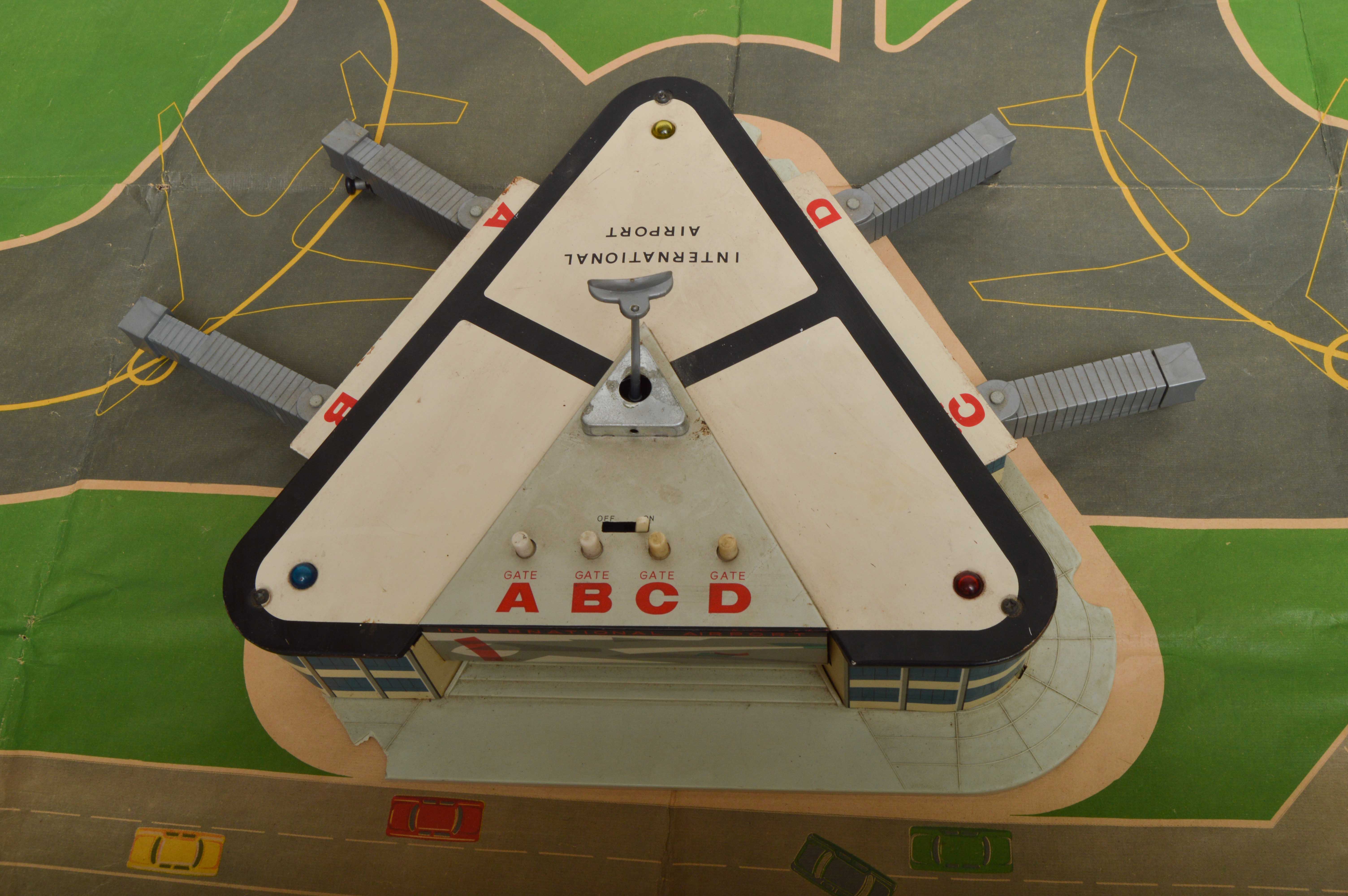Vintage Toy Airport Terminal and Tarmac