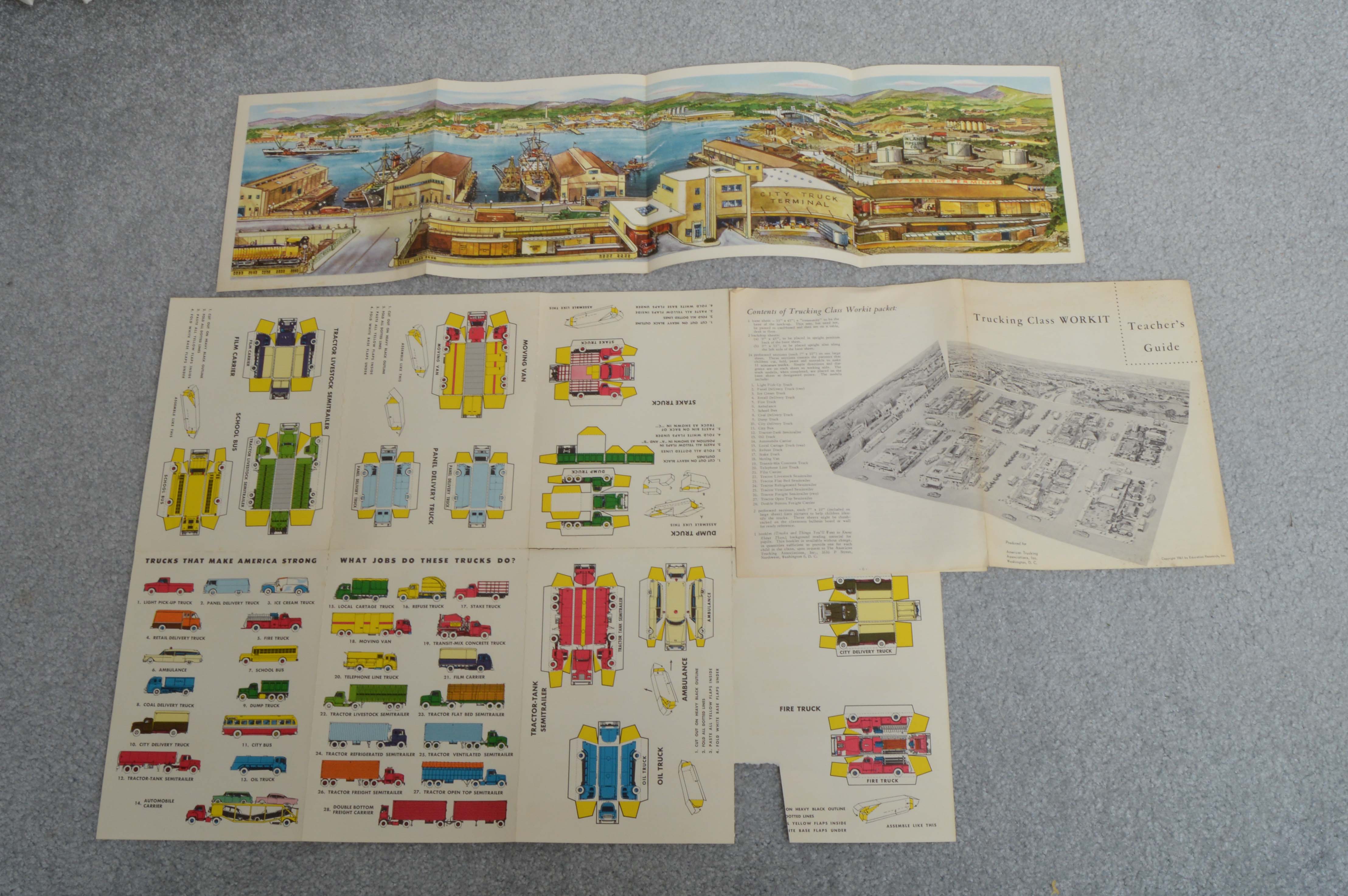 Vintage Toy Airport Terminal and Tarmac