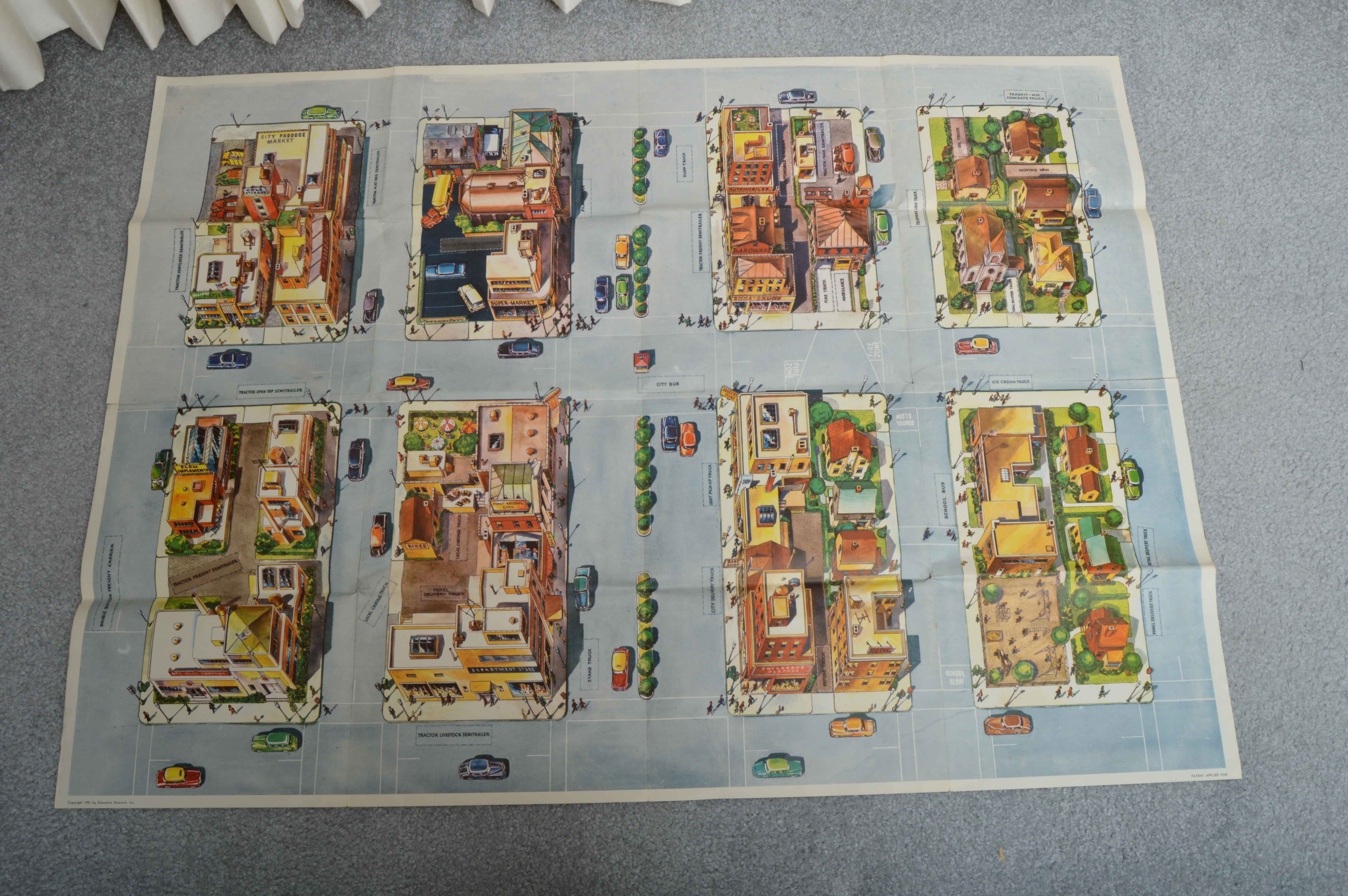 Vintage Toy Airport Terminal and Tarmac