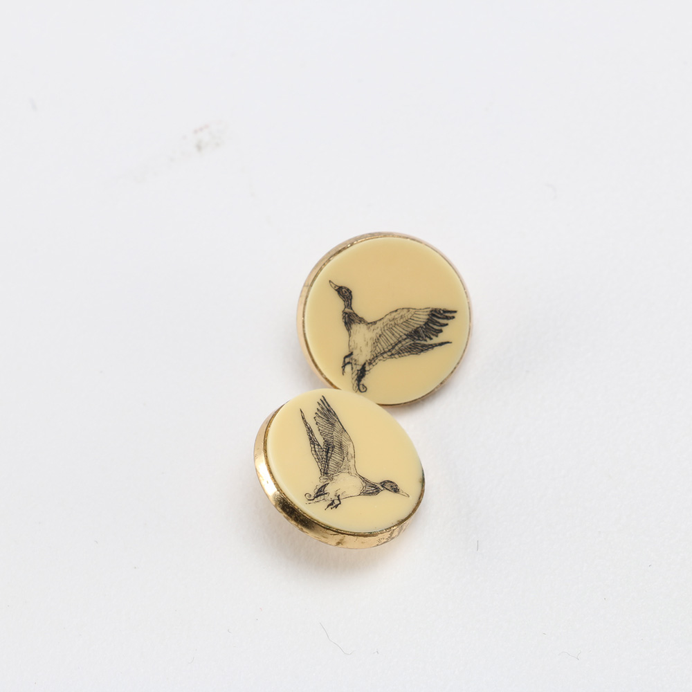 Vintage Duck Illustration Buttons