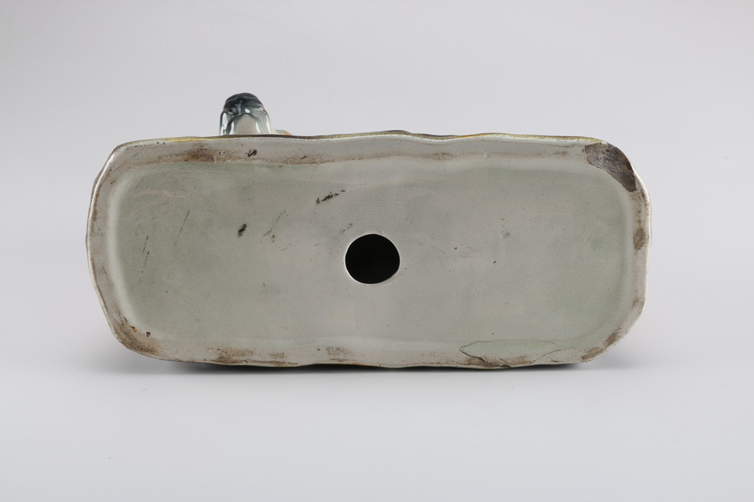 Pair of Antique Bo'ness Pottery Chimney Lions