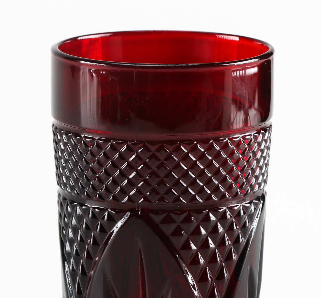 Vintage Luminarc Arcoroc Ruby Red Glassware