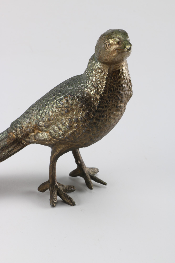 Mid-Century Cast Metal Pheasant Figure