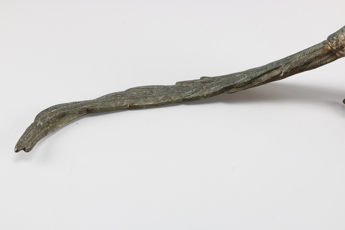 Mid-Century Cast Metal Pheasant Figure