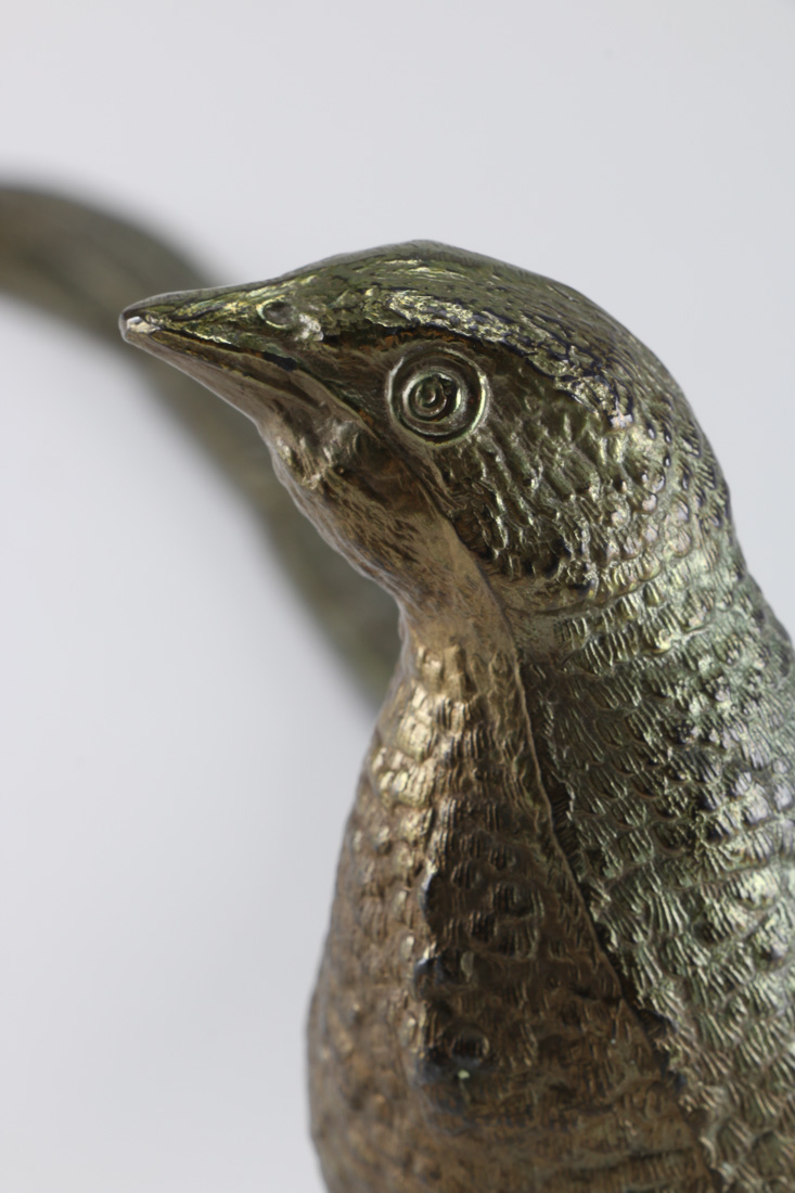 Mid-Century Cast Metal Pheasant Figure